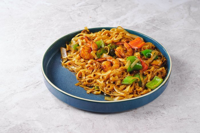 Лайфень с креветками